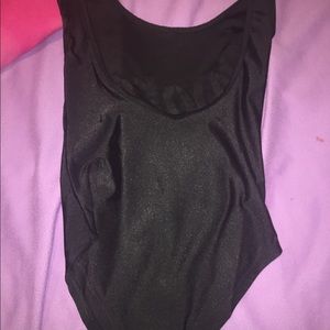 Black “dope” one piece bathing suit